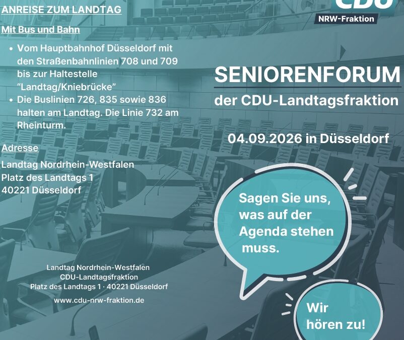 Seniorenforum im Landtag in Düsseldorf
